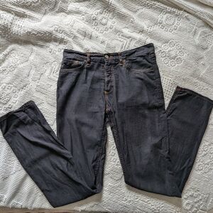 Cone Indigo/Black 6.5oz Featherweight Denim in Straight fit